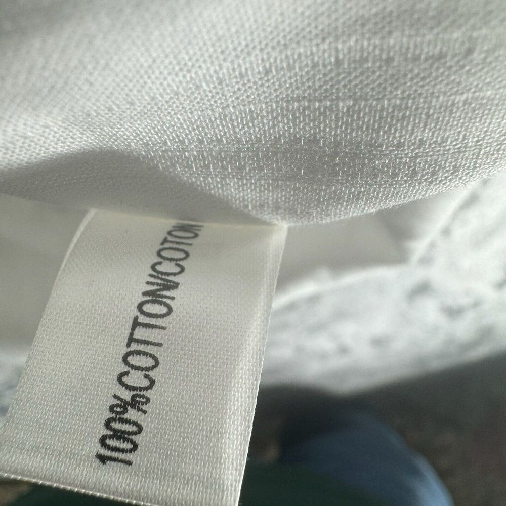 Blanc Du Nil Shirt Mens XL White Cotton‎ Hawaiian Tropical Resort Lightweight - Picture 6 of 8
